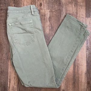 Green LOFT Skinny Crop Jeans